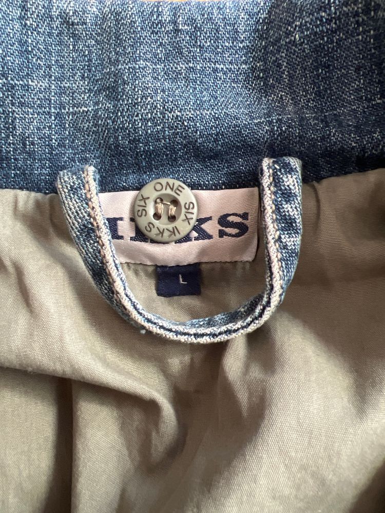 Immagine di gilmore girls | medium/large mid blue fitted denim jacket 7