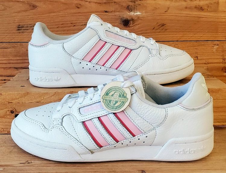 Adidas Continental 80 Low Leather Trainers UK6/US7.5/EU39 S42625 White/Pink image 1