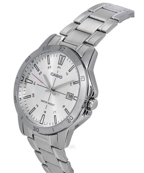 Casio Standard Analog Stainless Steel Silver Dial Quartz MTP-V004D-7C Mens Watch image 4