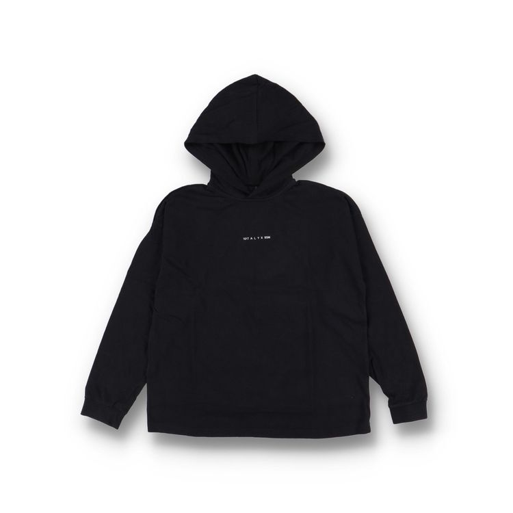 1017 ALYX 9SM Black Visual Logo Lightweight Hoodie
