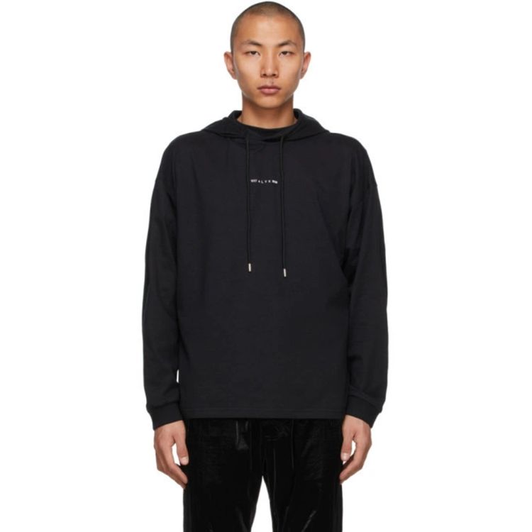 1017 ALYX 9SM Black Visual Logo Lightweight Hoodie image 6