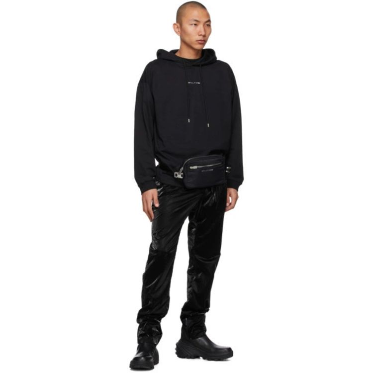 1017 ALYX 9SM Black Visual Logo Lightweight Hoodie image 4