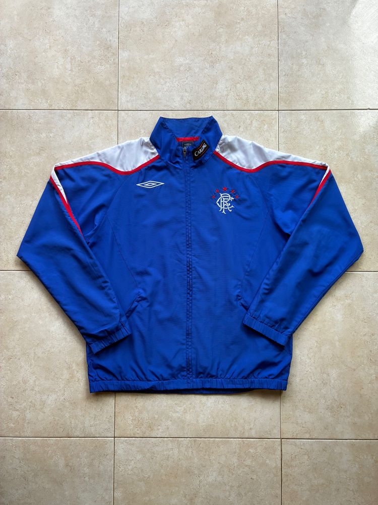 Umbro Vintage Blue Sports Jacket With Rangers Fc Logo