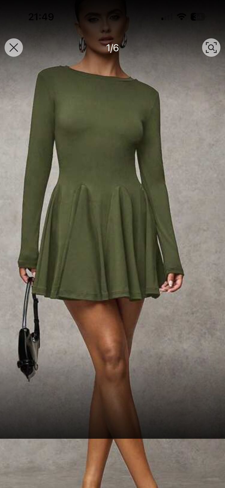 SHEIN SHEIN green long sleeve dress product image