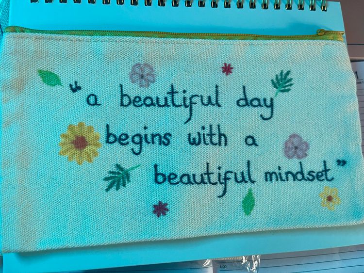 Canvas Zipper Pencil case hand drawn