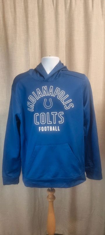 Indianapolis Colts Men's Size L 46" Chest Long Sleeved Blue Hoodie