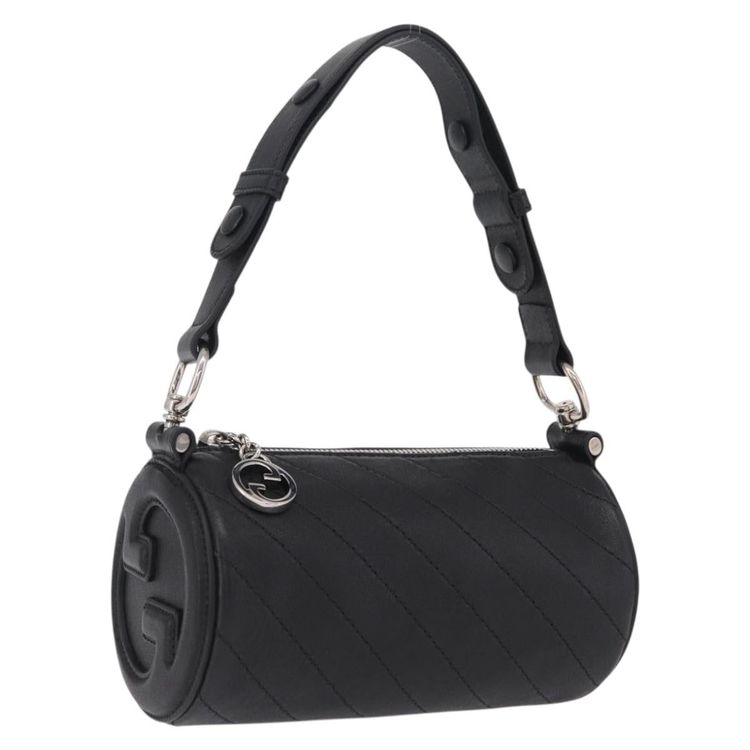 GUCCI Blondy Shoulder Bag Leather Black Silver 700170 Auth 210996V - Jerrillo