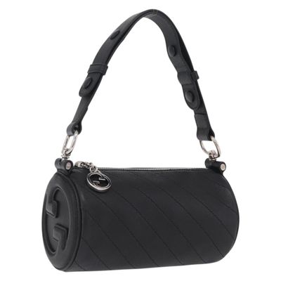 GUCCI Blondy Shoulder Bag Leather Black Silver 700170 Auth 210996V - Jerrillo