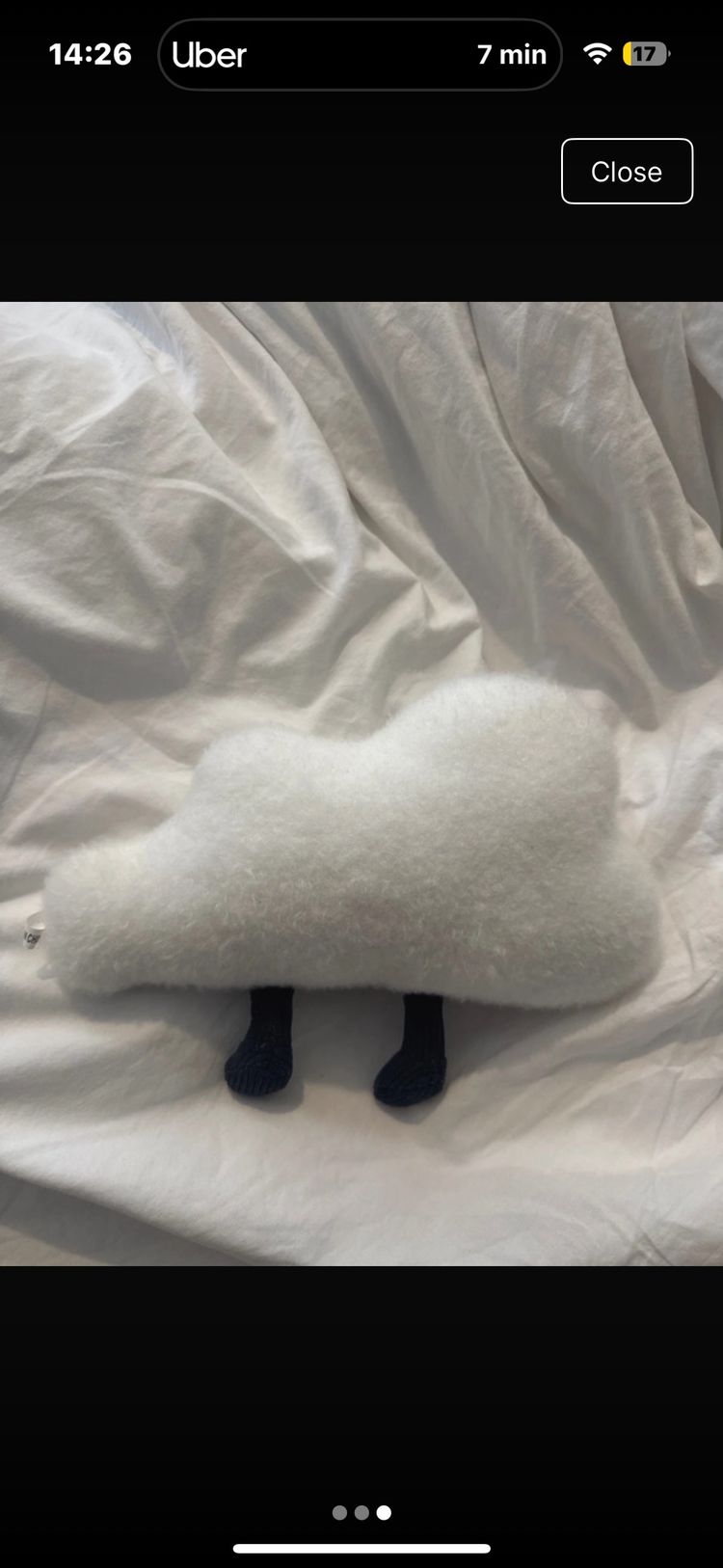 White Cloud Plush Toy With Legs 2