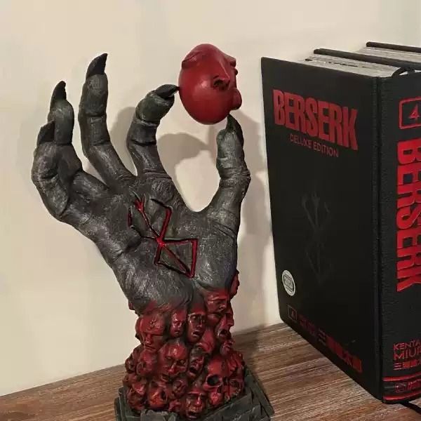 Berserk Hand Sculpture With Skulls And Rune Symbol image 2