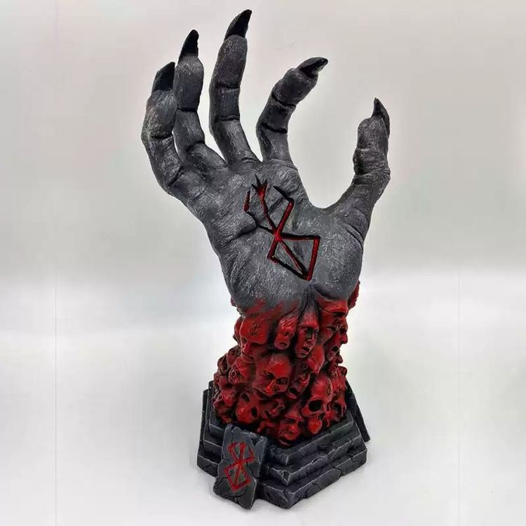 Berserk Hand Sculpture With Skulls And Rune Symbol image 1