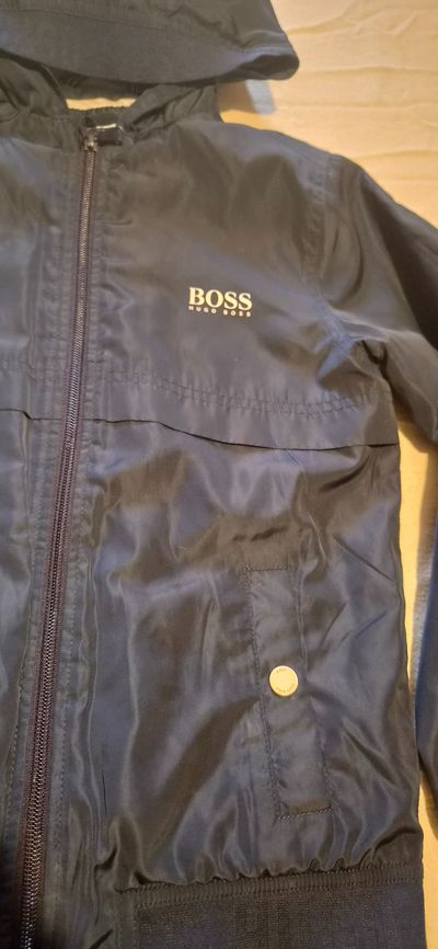 Kids Hugo Boss Navy Blue Hooded Jacket boys age 8 years