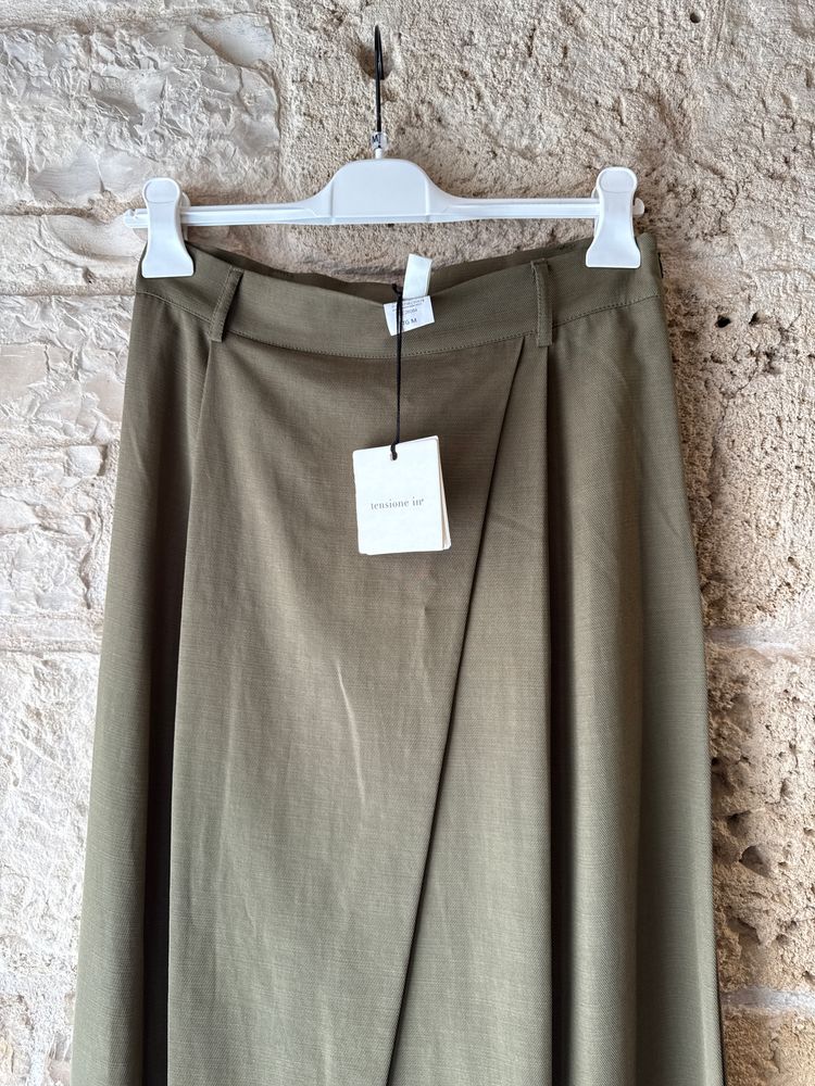 Olive Green Wide-Leg Pants obraz 2