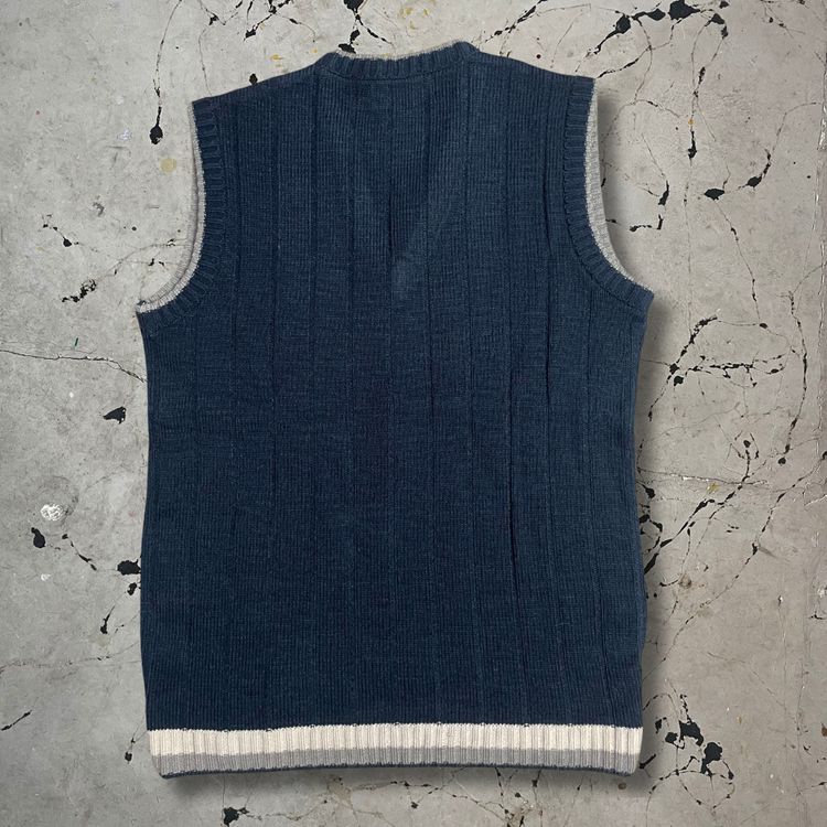 Vintage Navy Knit Vest 4