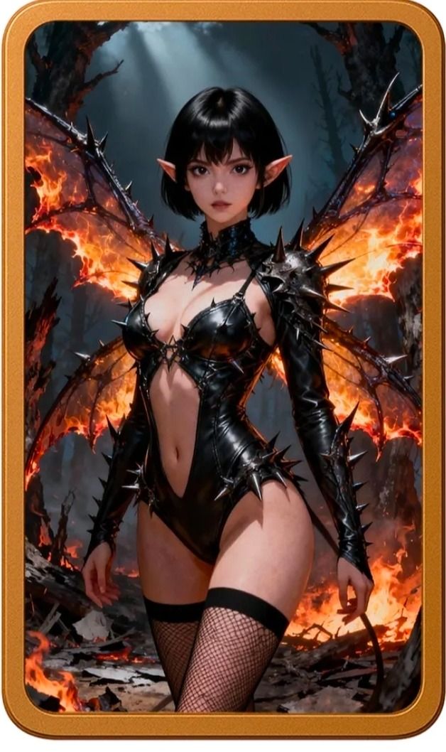 1oz copper card Dragonic Fantasy Girl