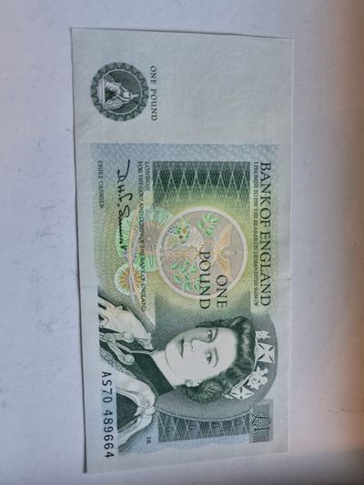 Bank of england one pound note