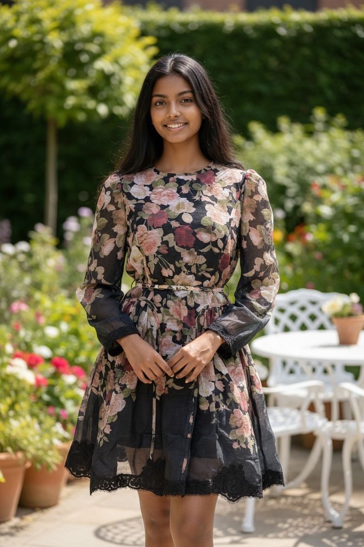 Floral Long Sleeve Dress