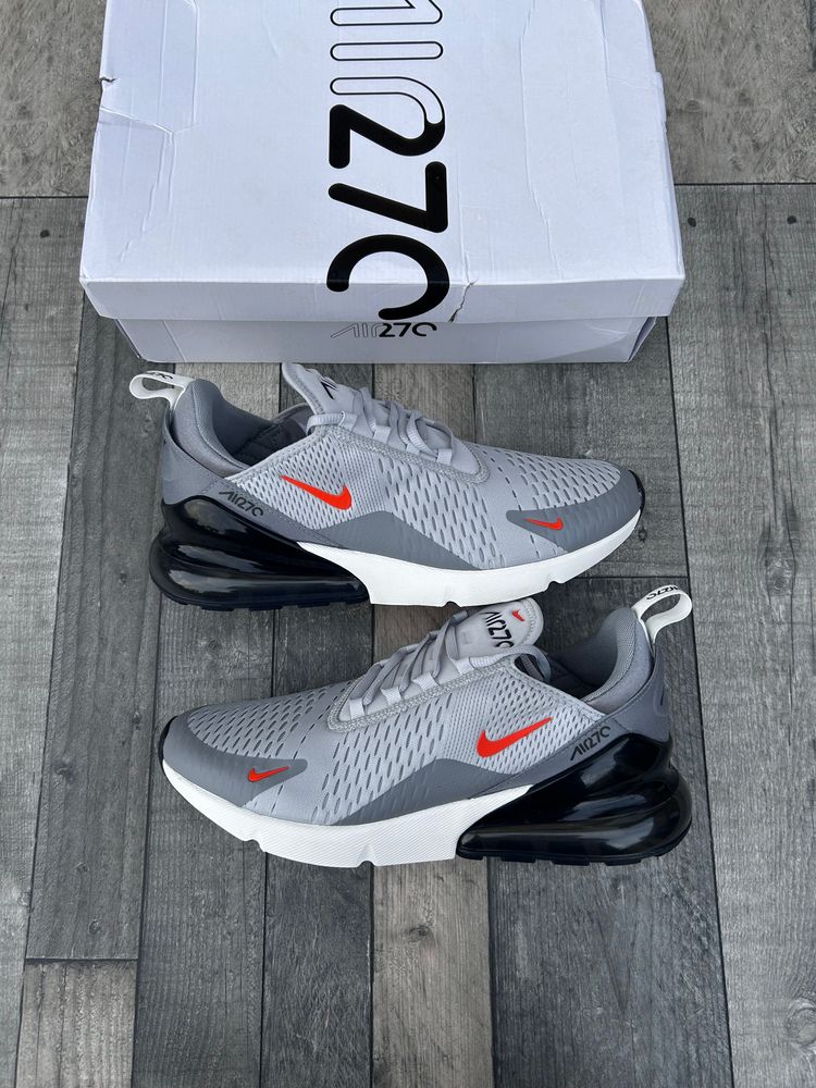 Nike Air Max 270 Trainers ‘Grey Fog Team Orange’ - Size UK 9.5 