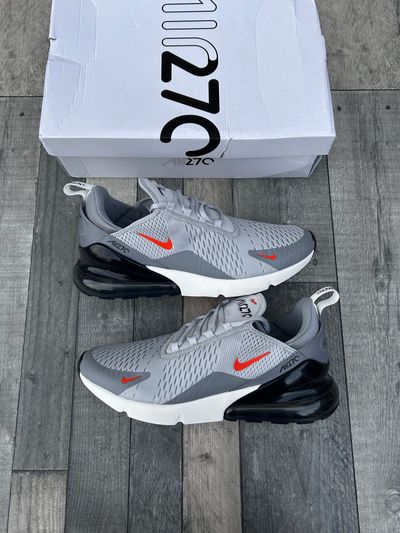 Nike Air Max 270 Trainers ‘Grey Fog Team Orange’ - Size UK 9.5