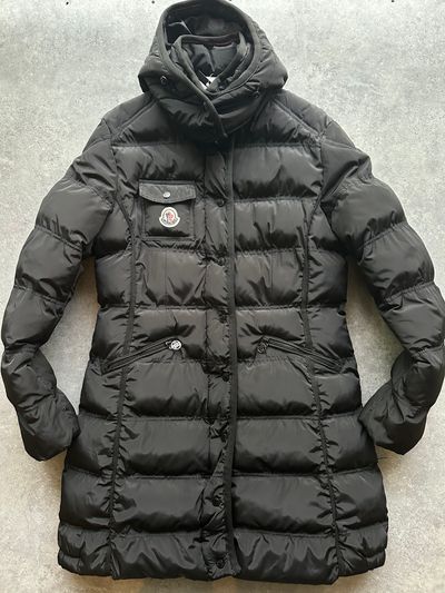 Moncler Woman Black Padded Long Coat (L/XL)