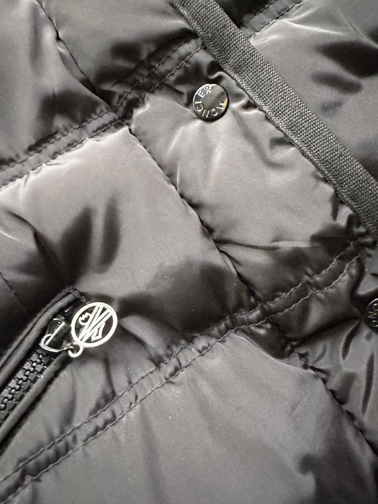 Moncler Woman Black Padded Long Coat (L/XL) imagen 4