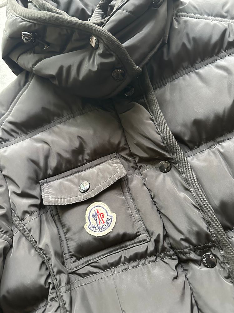 Moncler Woman Black Padded Long Coat (L/XL) imagen 2