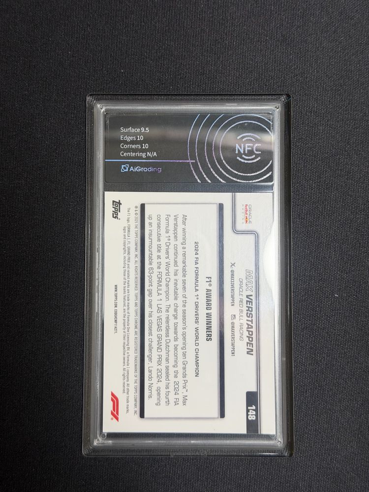 Topps Chrome F1 2025 Max Verstappen Award Winners Trading Card image 2