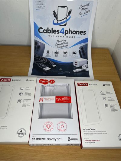Zagg Ultra Clear Screen Protector For Samsung Galaxy S23 and case