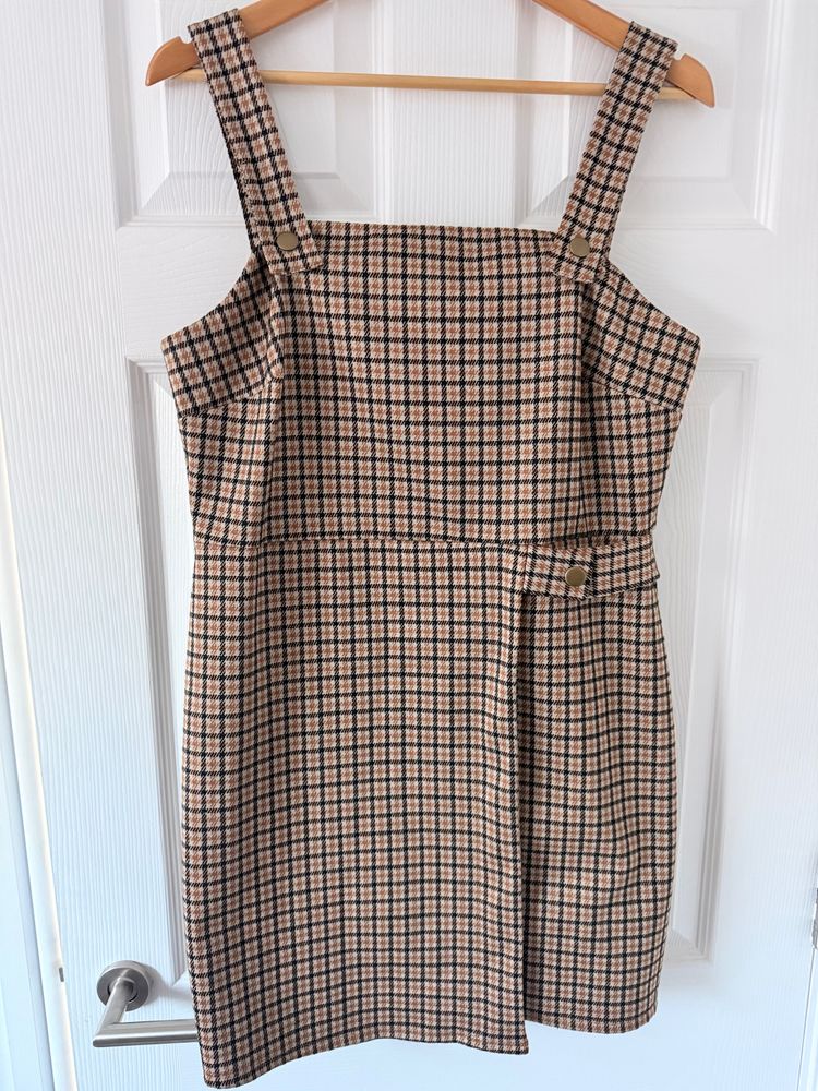 George Brown Check Pinafore Dress