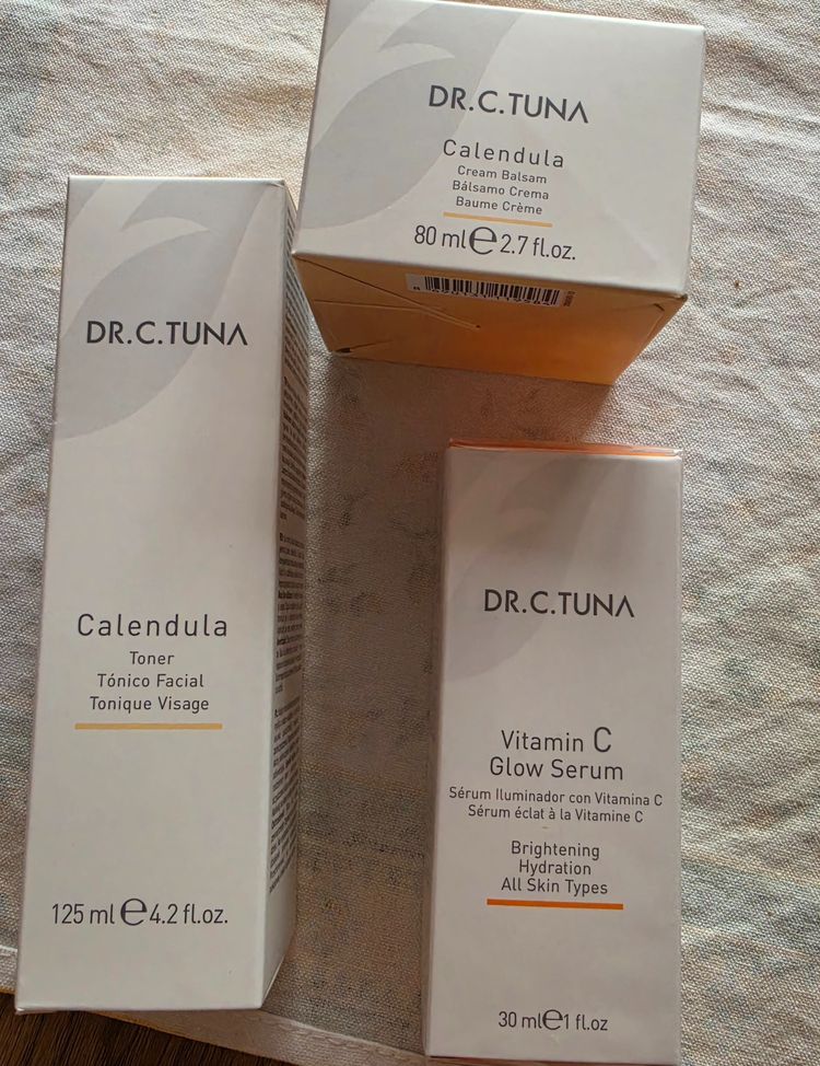 Dr.C.Tuna Calendula Toner, Calendula Cream Balm, Vitamin C Glow Serum imagen 2