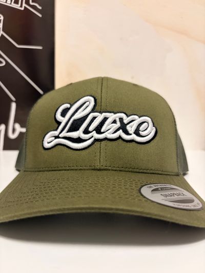 Olive Green Luxe Snapback Cap
