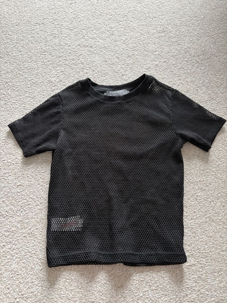 Primark Black Mesh Short Sleeve Top product image