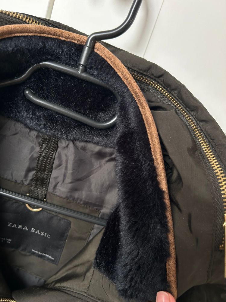 Zimowa kurtka zara puchowa ocieplana ciepła | Zara Basic women's padded jacket 5