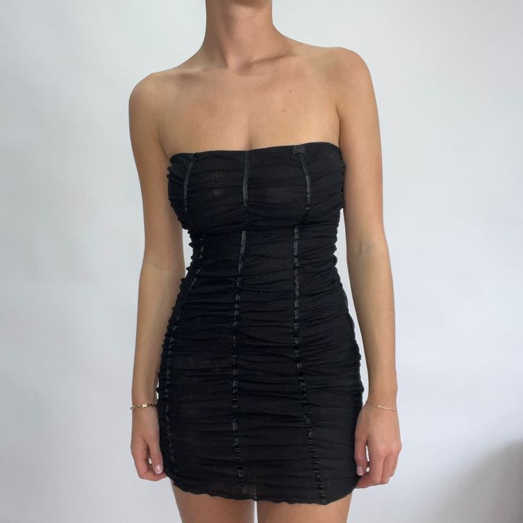 extra small black sofia dress image 1