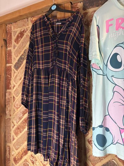 Plaid Long Sleeve Dress