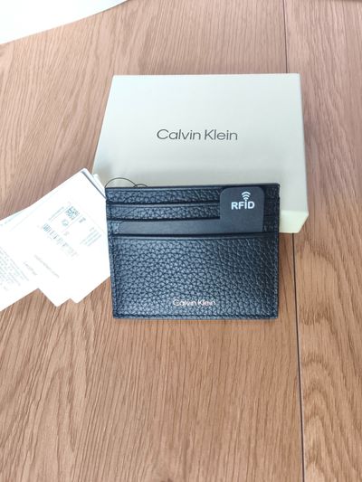 Calvin Klein Black Rfid Card Holder