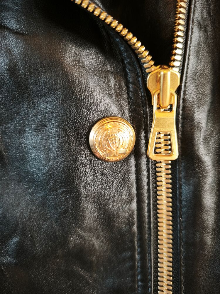Immagine di Balmain X H&M Black Leather Jacket 6