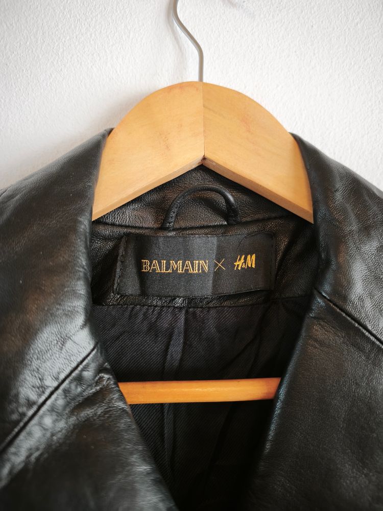 Immagine di Balmain X H&M Black Leather Jacket 4
