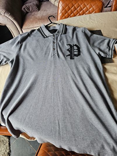 Philipp Plein Grey Polo Shirt Very Rare