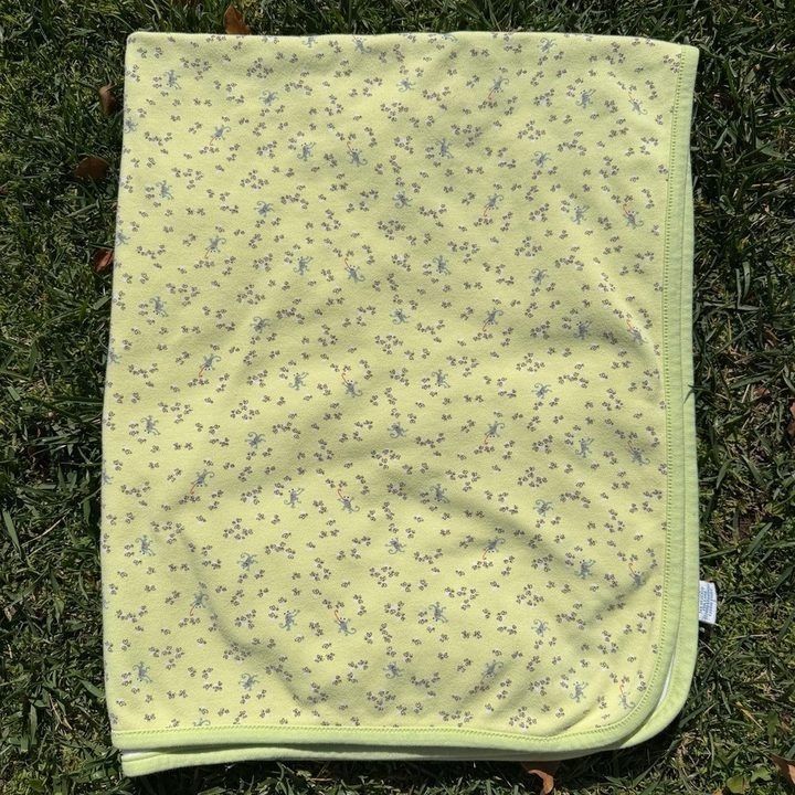 Yellow Floral Baby Blanket image 1