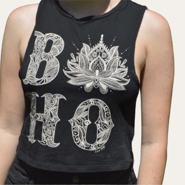 Other Black Boho Vest Top product image
