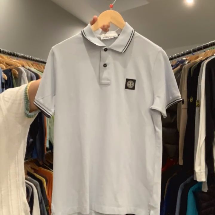 Stone Island stone island baby blue polo large used product image