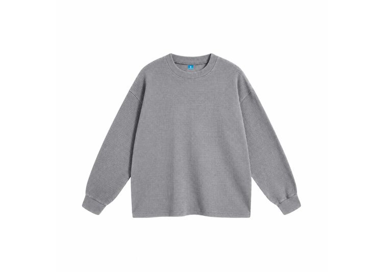 UNBRANDED VISION LIGHT GREY WAFFLE SWEATSHIRT