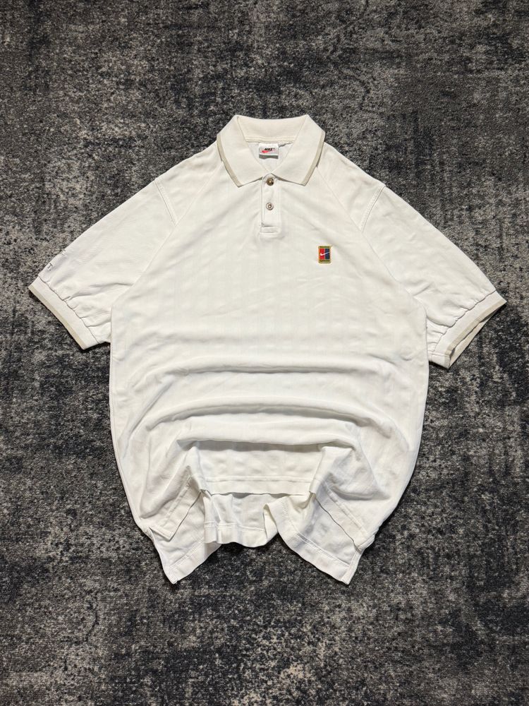 Nike White Polo Shirt 1990s