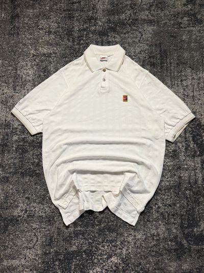 Nike White Polo Shirt 1990s