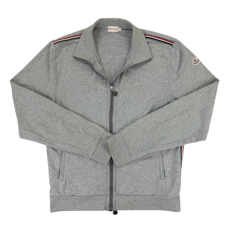Moncler Men’s Maglia Grey Zip-up  Cardigan - Large Slim