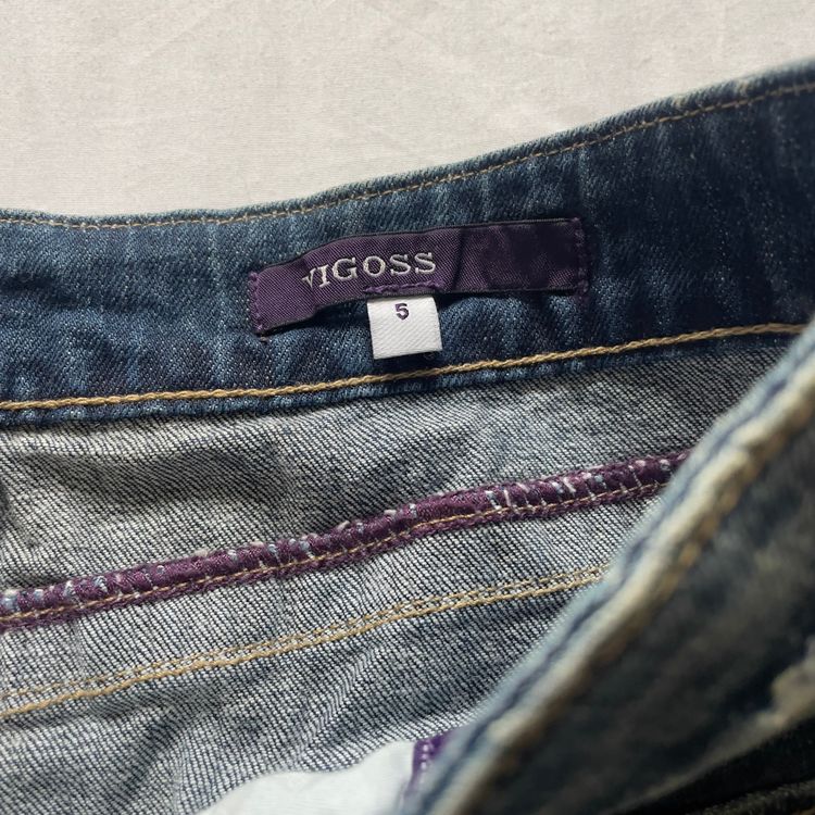 2000s Vigoss Embroidered 2000s  Denim Mini Skirt image 10