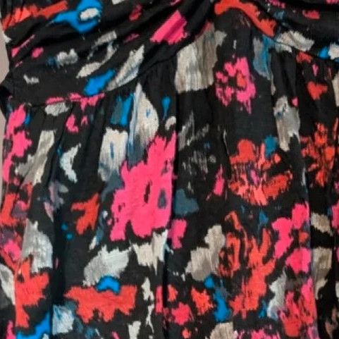 Rise Black Floral Abstract Balloon Hem Dress UK 12 Indie Whimsigoth imagen 10