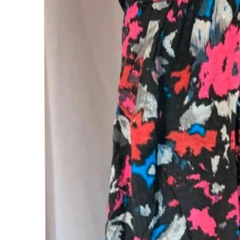 Rise Black Floral Abstract Balloon Hem Dress UK 12 Indie Whimsigoth imagen 9