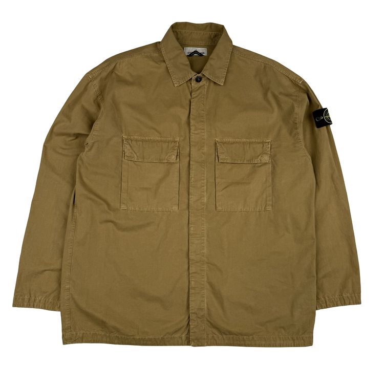 Stone Island 2023 Tan Cotton Overshirt - XL